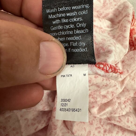 Simply Vera Vera Wang Womens Modern Tee Size M Pink Textured Print Rayon - Picture 5 of 5